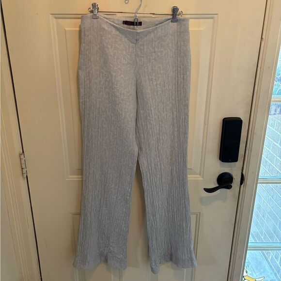 Joy Li Blue Wide Leg Pants with Flowing Silhouette - Picture 2 of 6